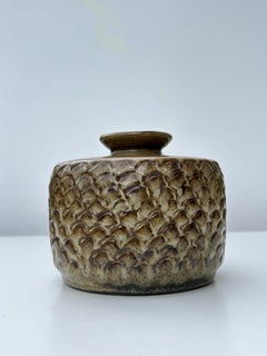 Gunnar Hansson Earthcolored Salto Style Vase, 1950s