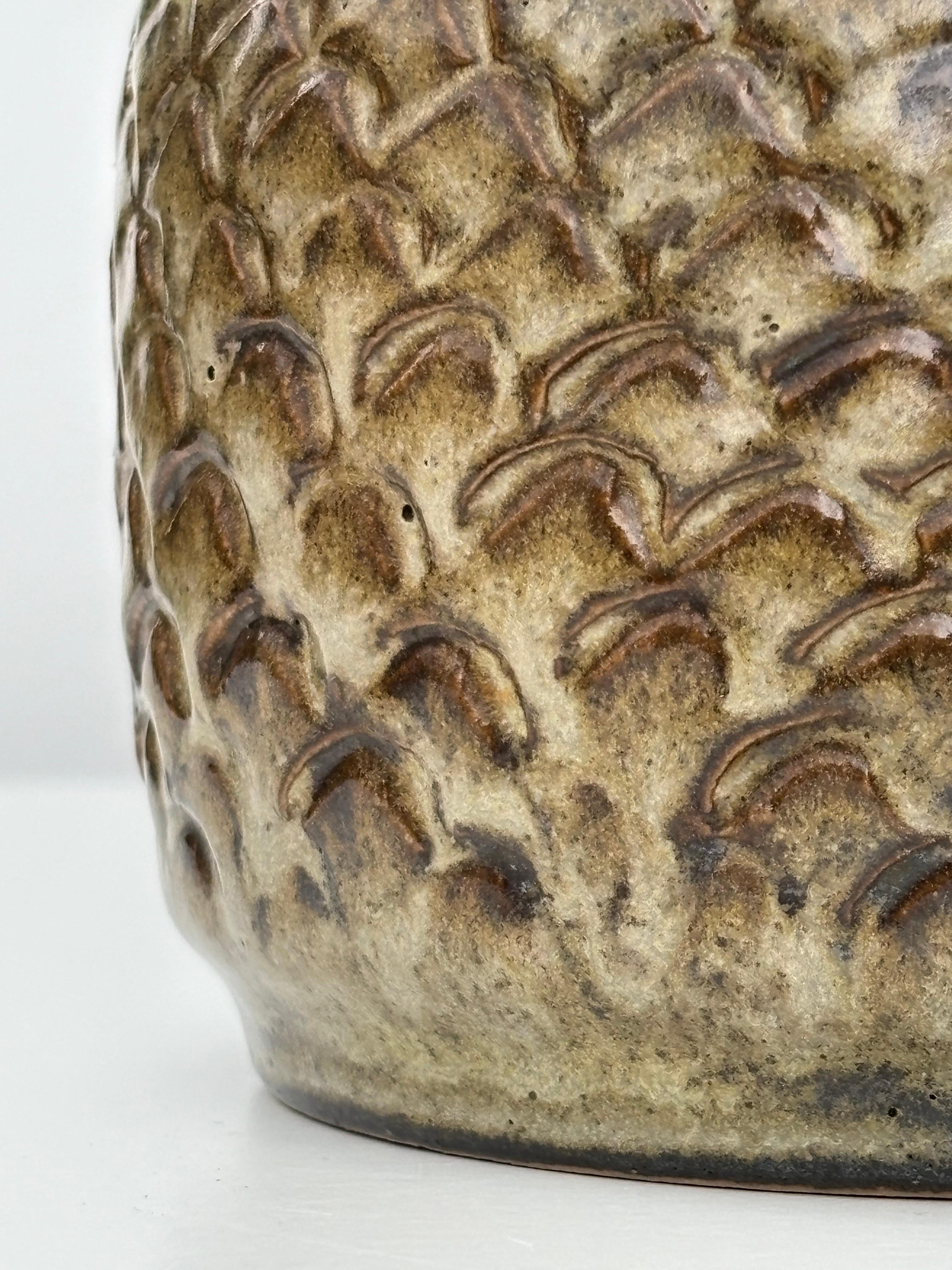 Gunnar Hansson Erdfarbene Vase im Salto-Stil, 1950er Jahre (Keramik) im Angebot