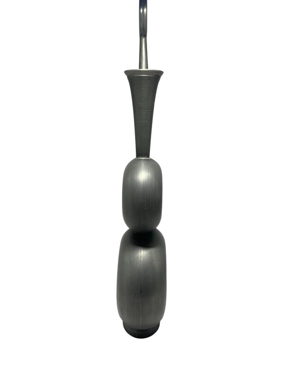 Modernistische Zinnflaschenskulptur von Gunnar Havstad, Norwegen, 1950er Jahre (Norwegisch) im Angebot