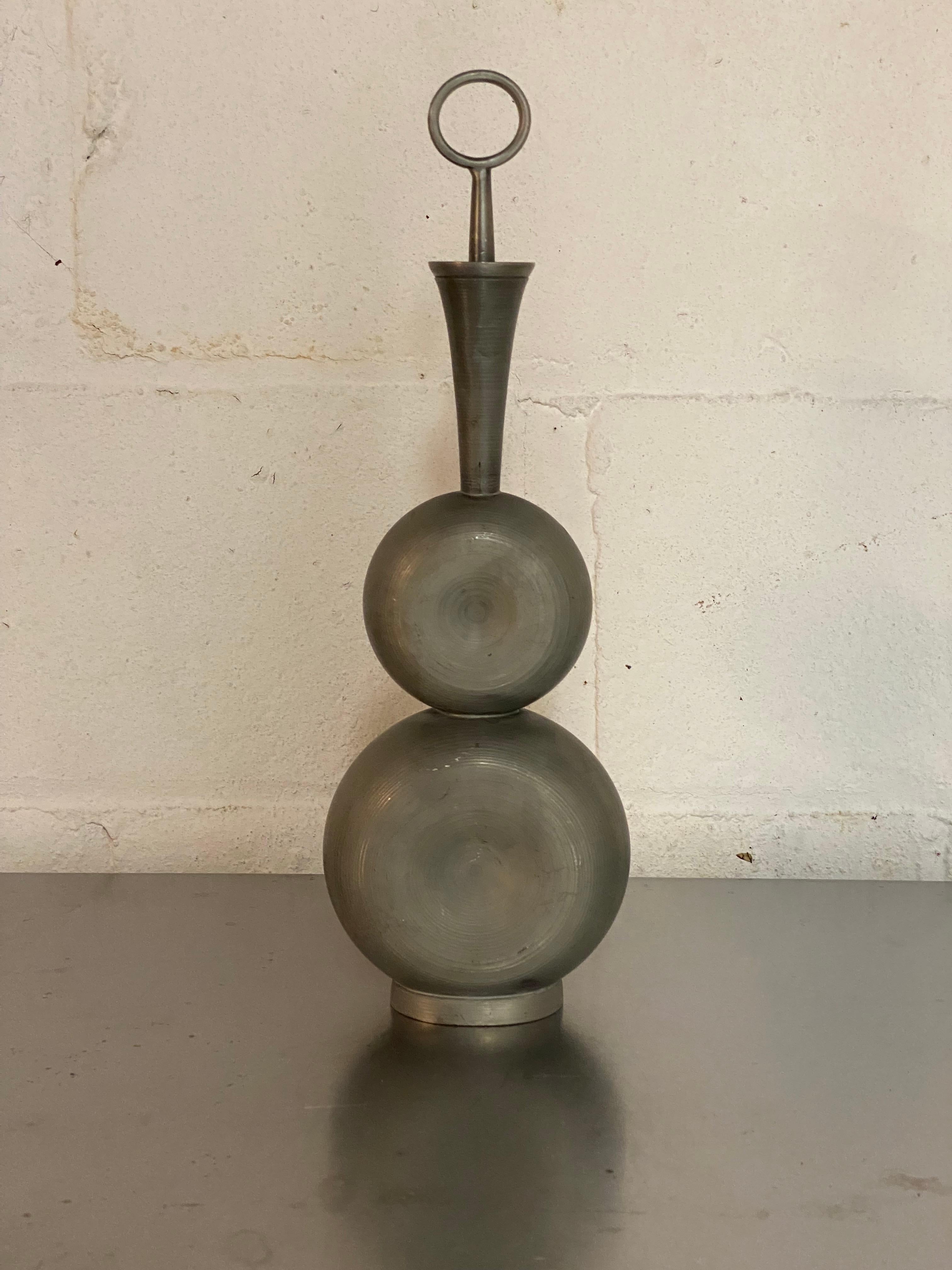 Gunnar Havstad Scandinavian Modern Pewter Decanter with Stopper 2