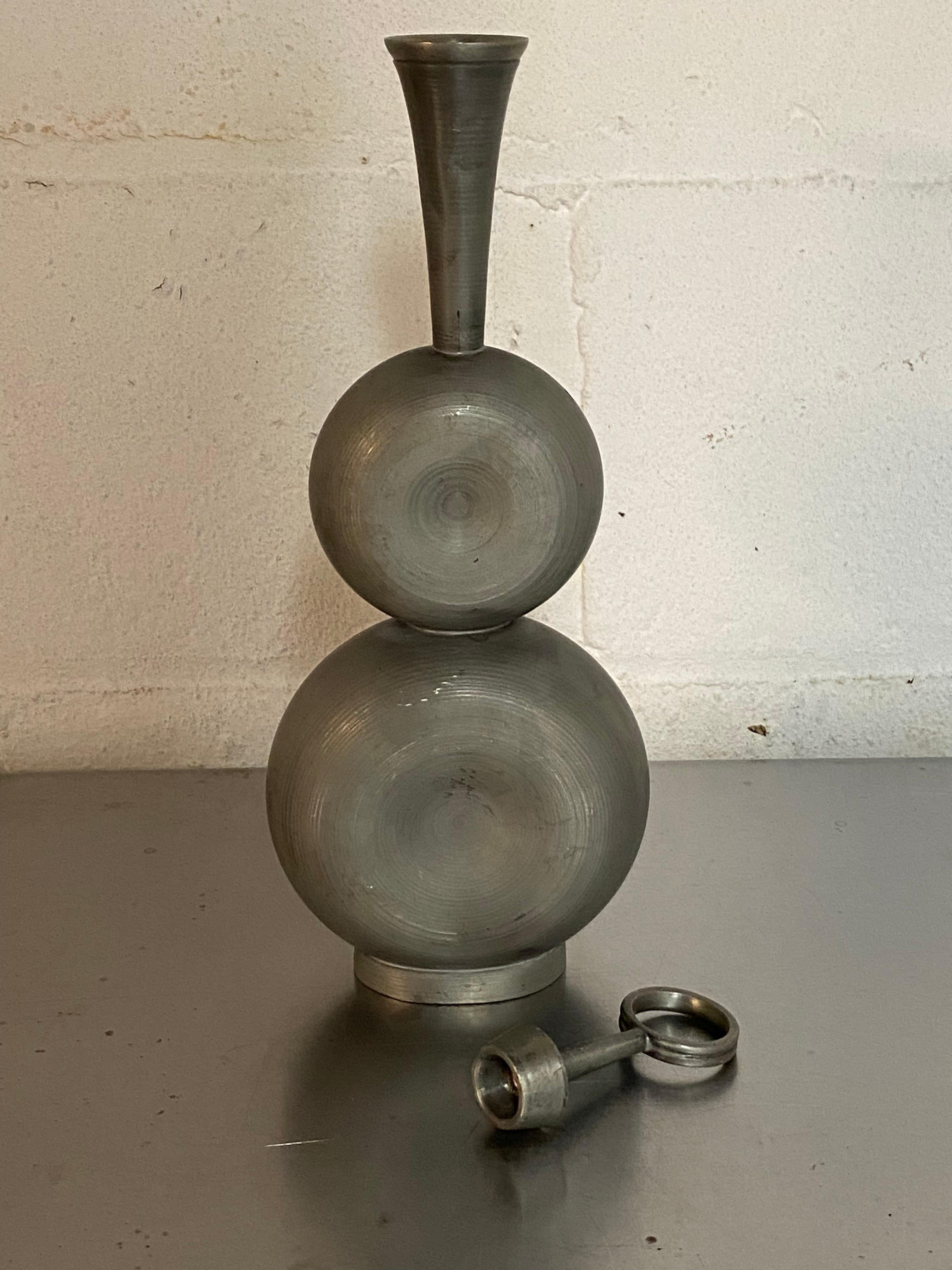 Gunnar Havstad Scandinavian Modern Pewter Decanter with Stopper 3