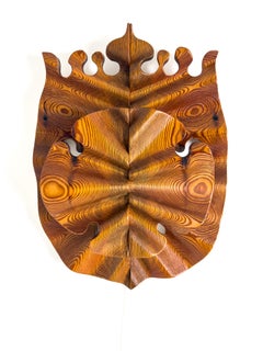 Gunnar Kanevad, Hand-Carved Sculptural Pine Wall Light, Sweden, 1981