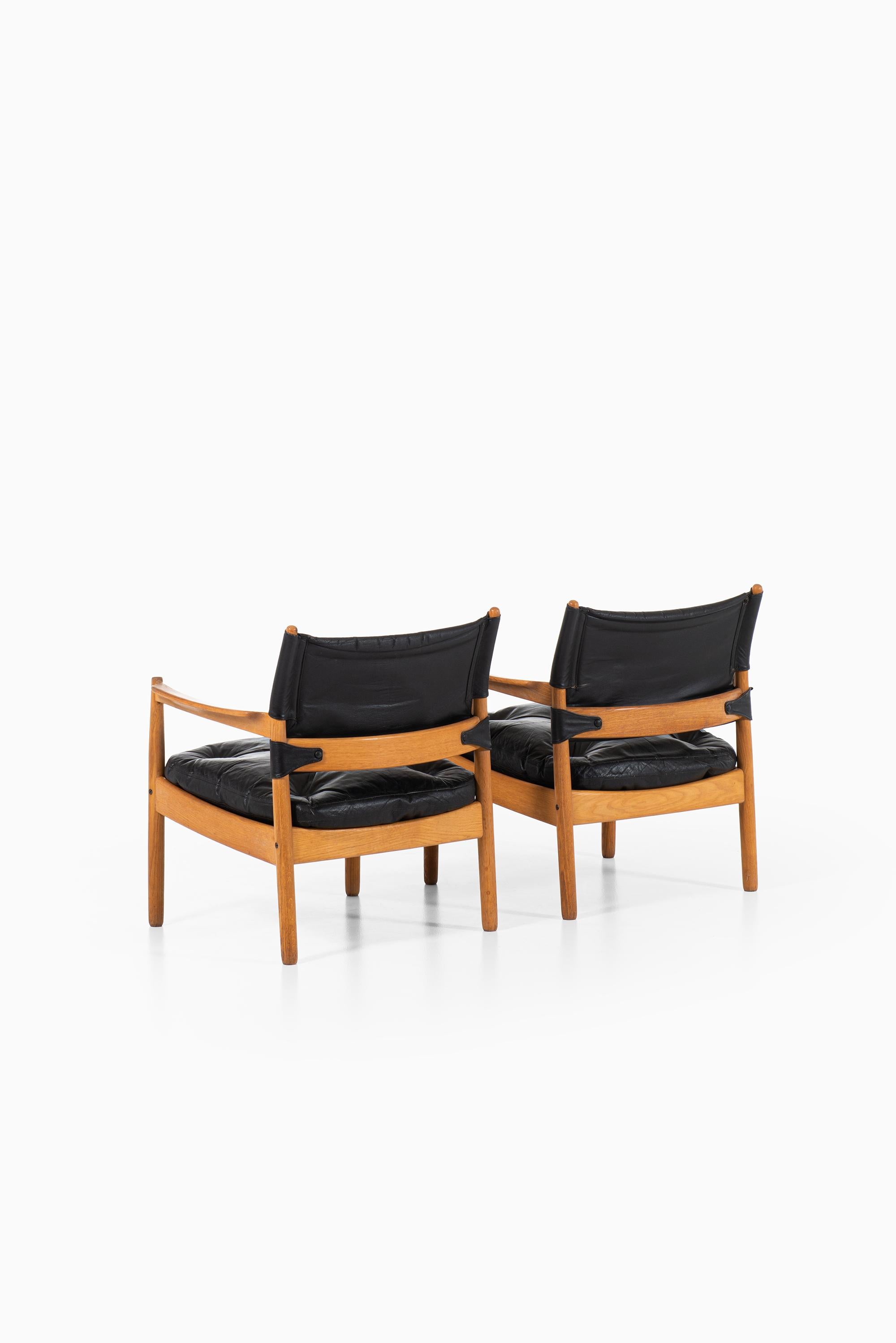 Swedish Gunnar Myrstrand Easy Chairs Produced by Källemo in Sweden