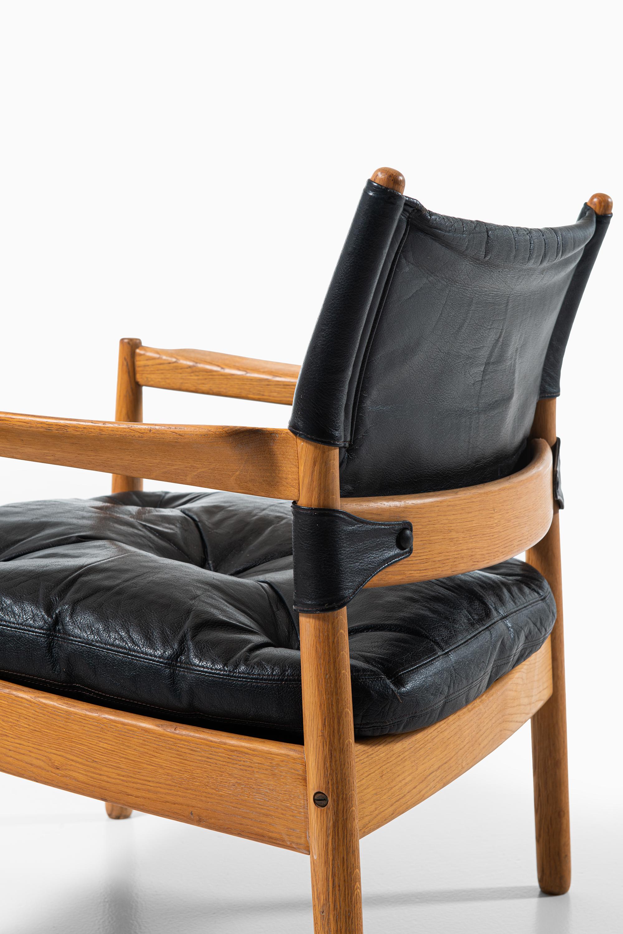 Leather Gunnar Myrstrand Easy Chairs Produced by Källemo in Sweden