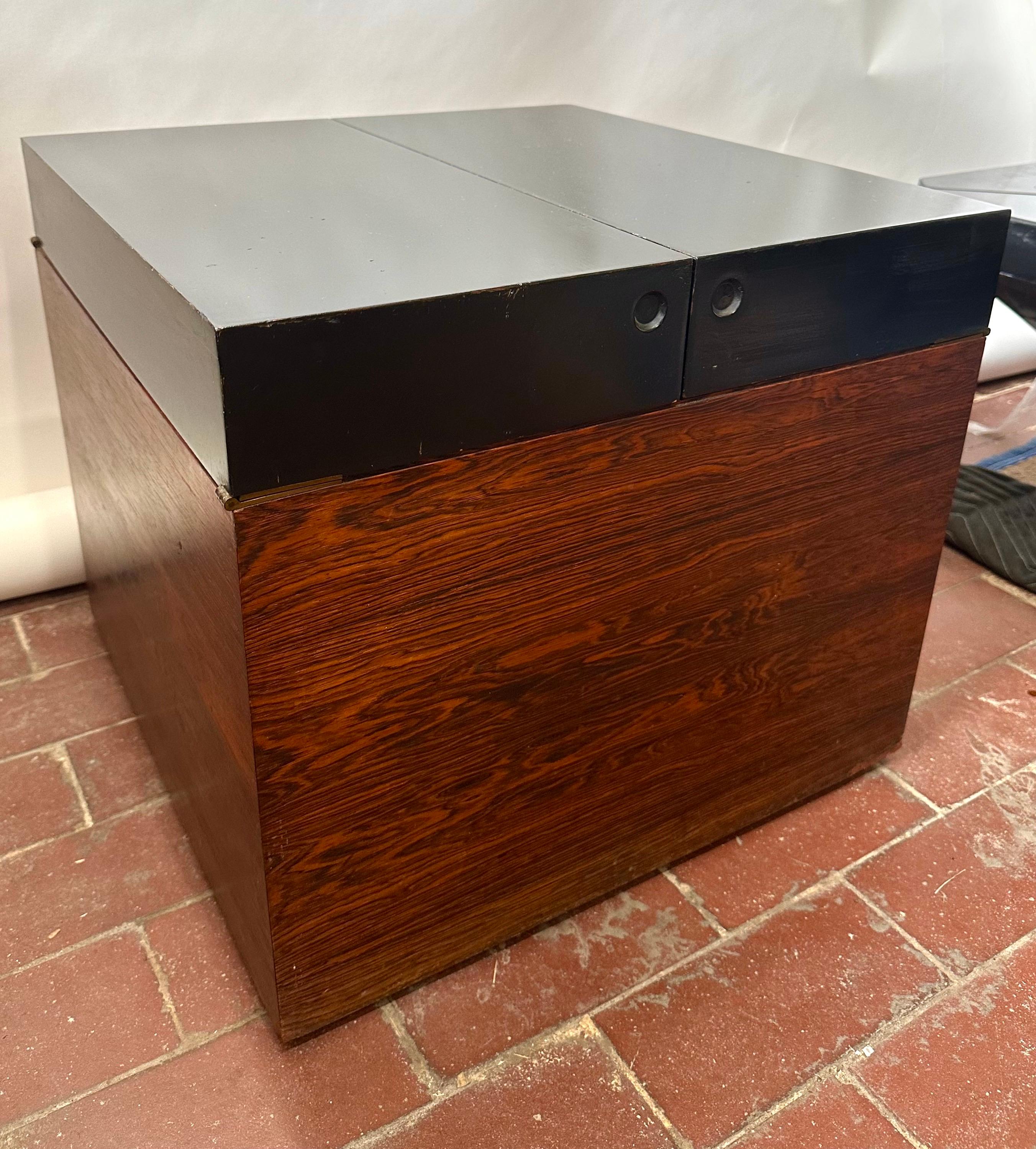 Gunnar Myrstrand for Källemo, Rosewood ‘Cube’ Bar Cabinet For Sale 1