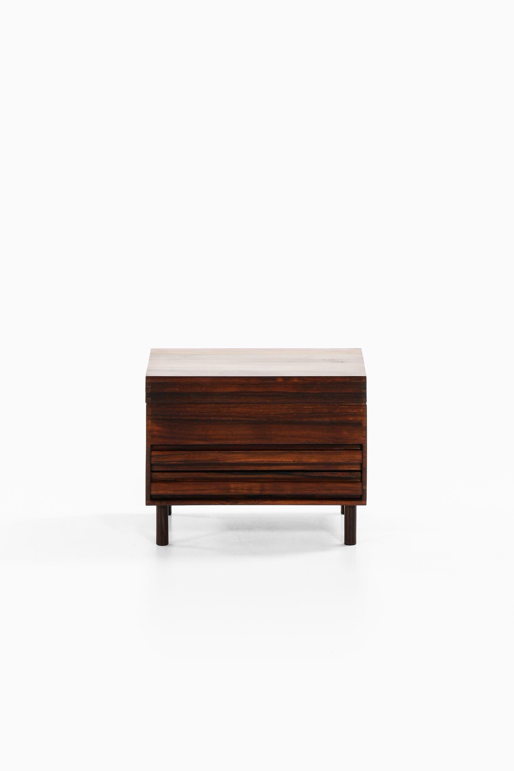 Rare side table and storage box designed by Gunnar Myrstrand. Produced by Källemo in Sweden.