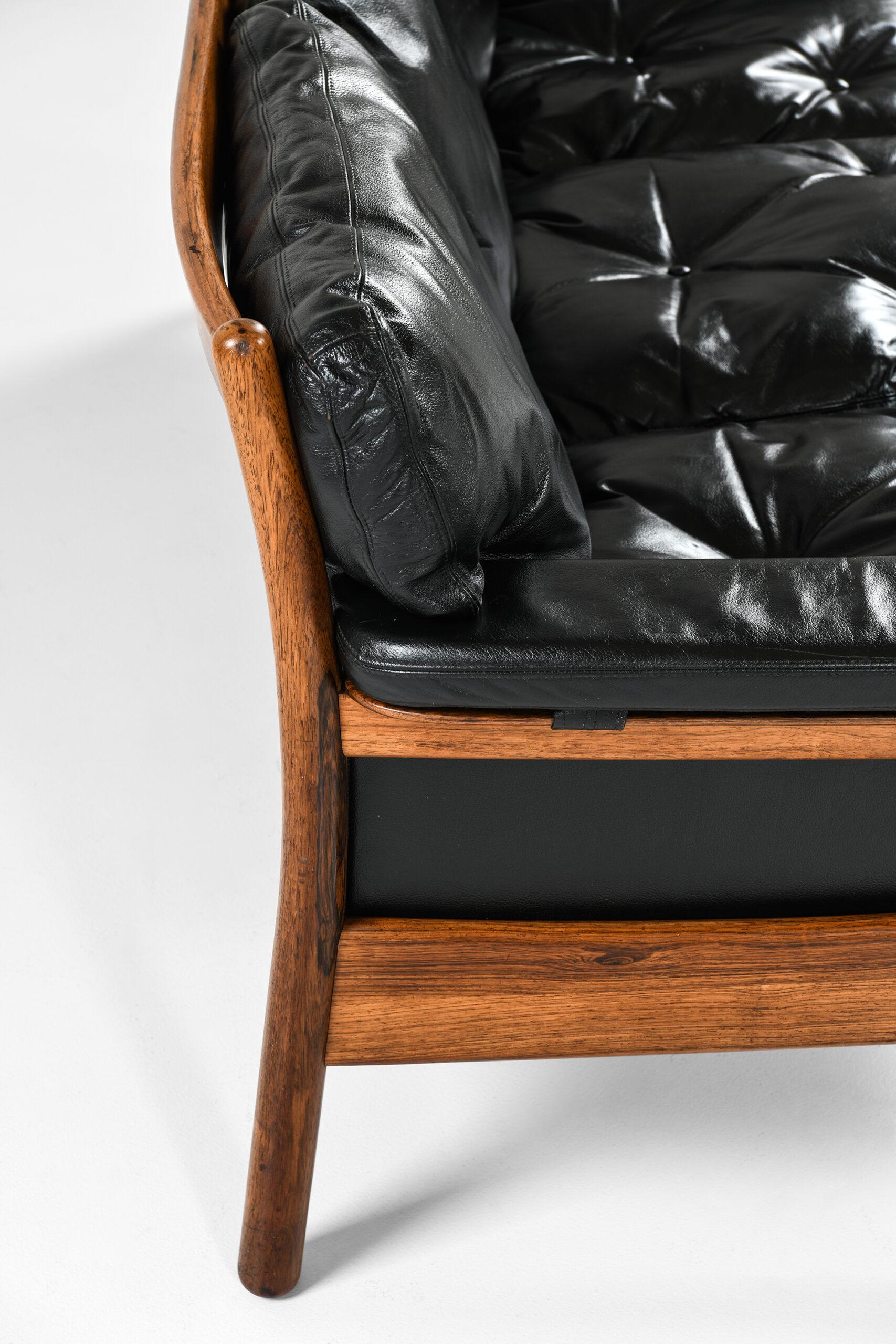Leather Gunnar Myrstrand Sofa Produced by Källemo in Sweden For Sale
