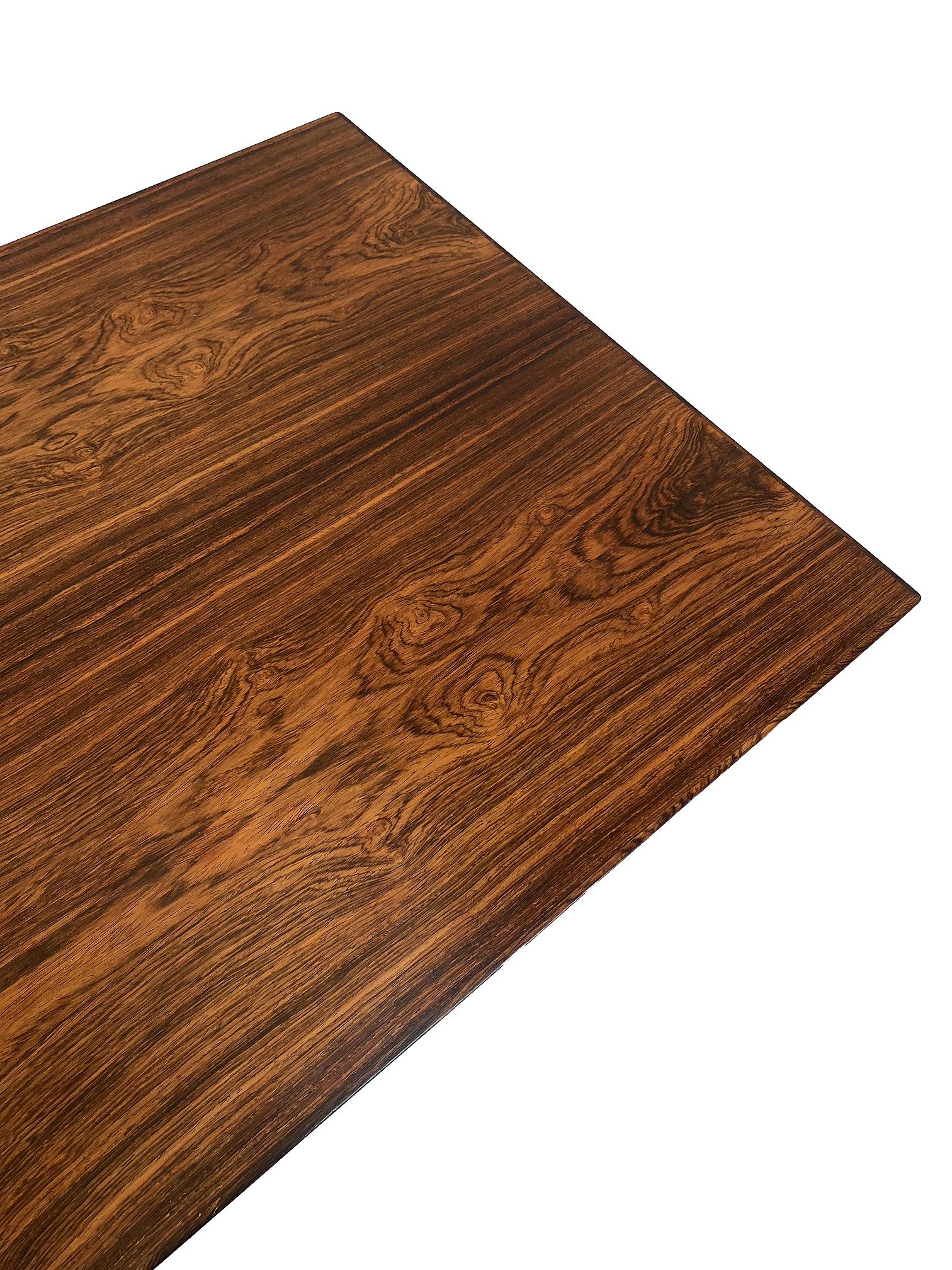 Gunnar Nielsen Rosewood Writing Desk with Floating Top, Denmark, 1960s 5