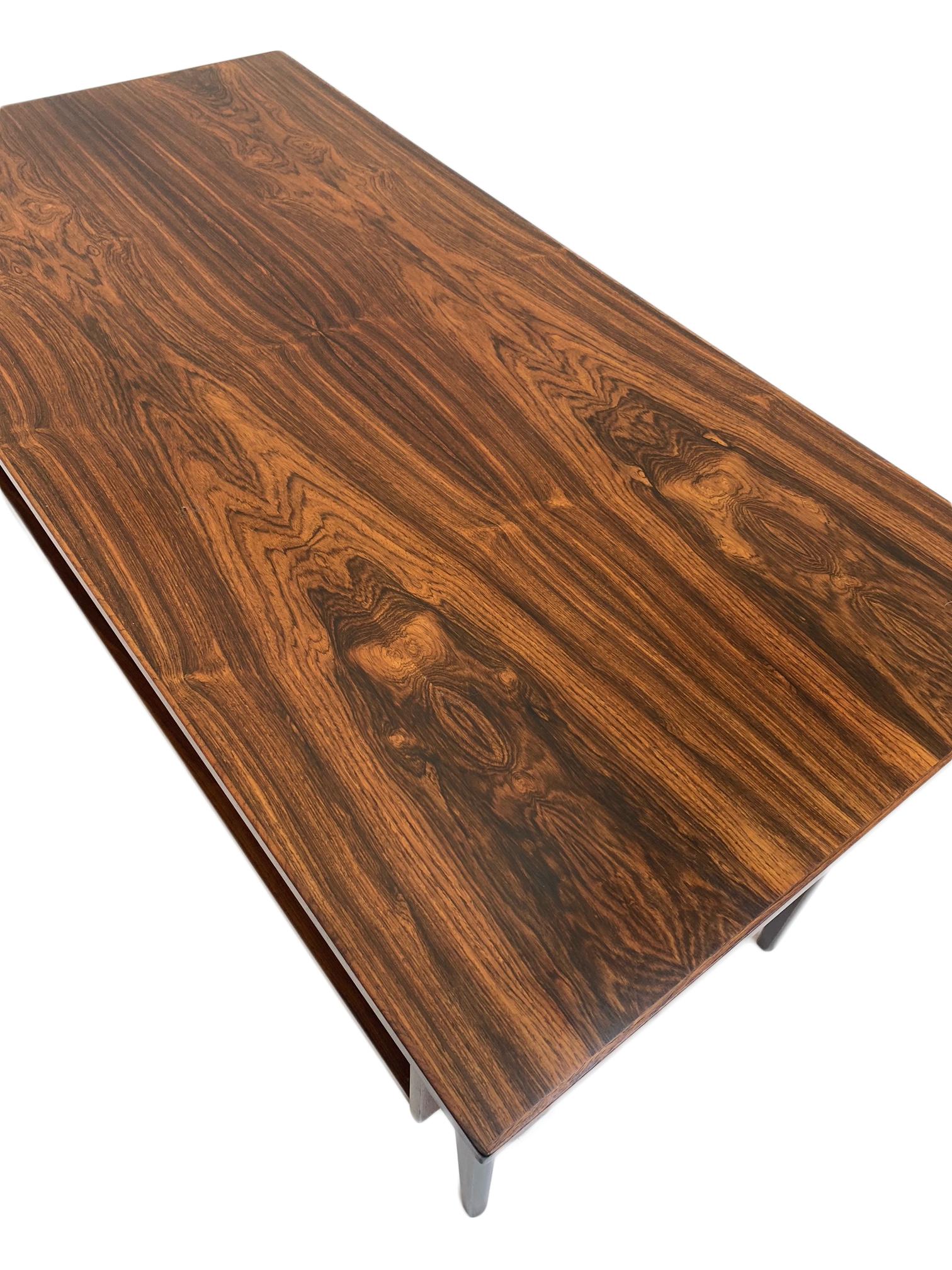 Gunnar Nielsen Rosewood Writing Desk with Floating Top, Denmark, 1960s 10