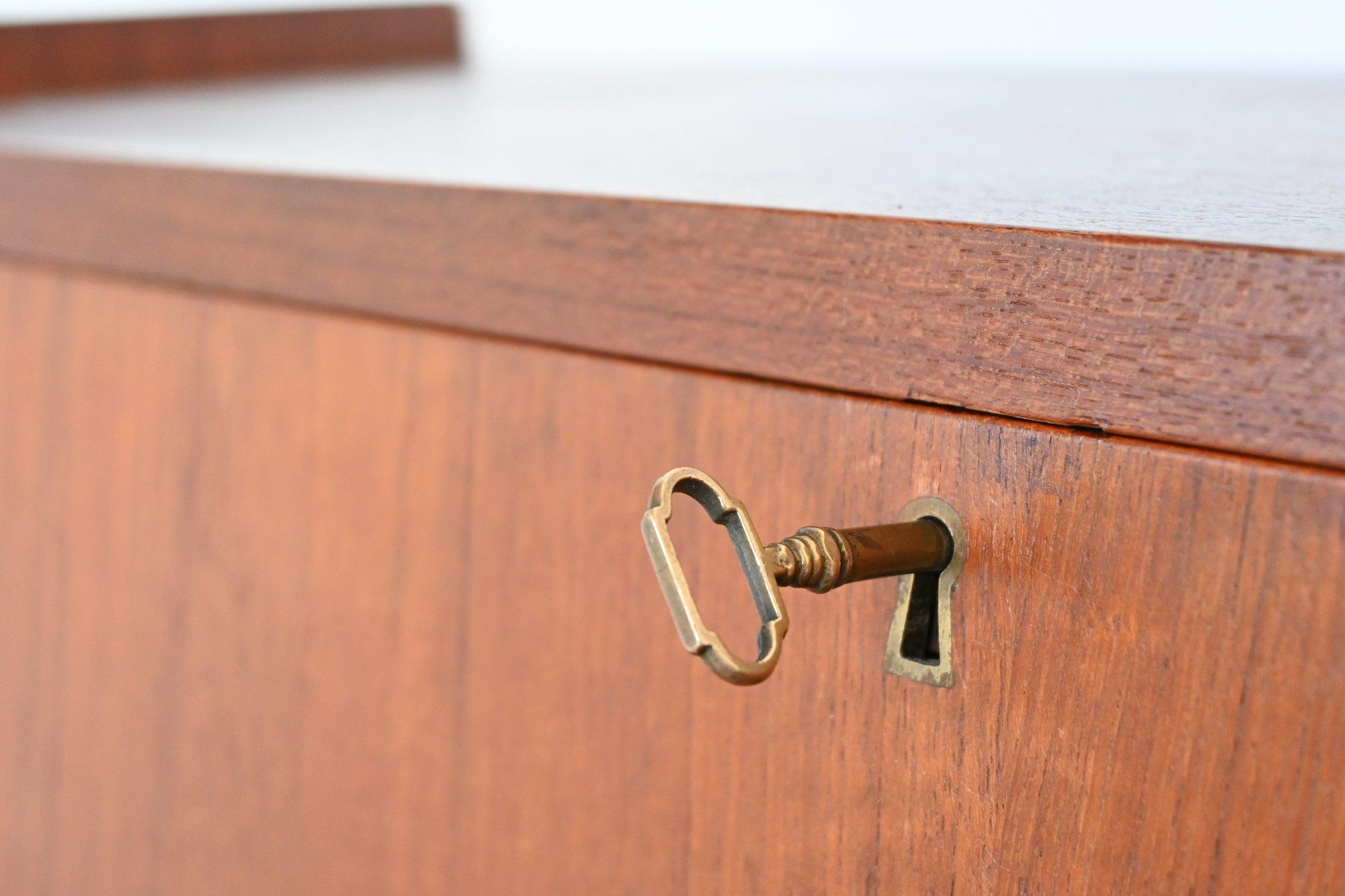 Gunnar Nielsen Tibergaard Teak Secretary Writing Desk, Denmark, 1960 3