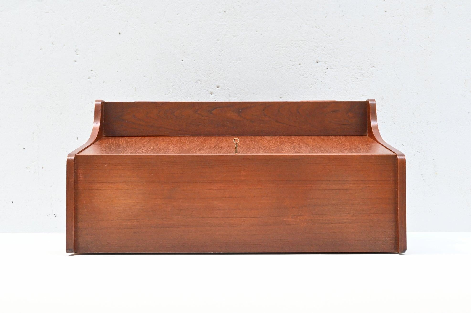 Gunnar Nielsen Tibergaard Teak Secretary Writing Desk, Denmark, 1960 6