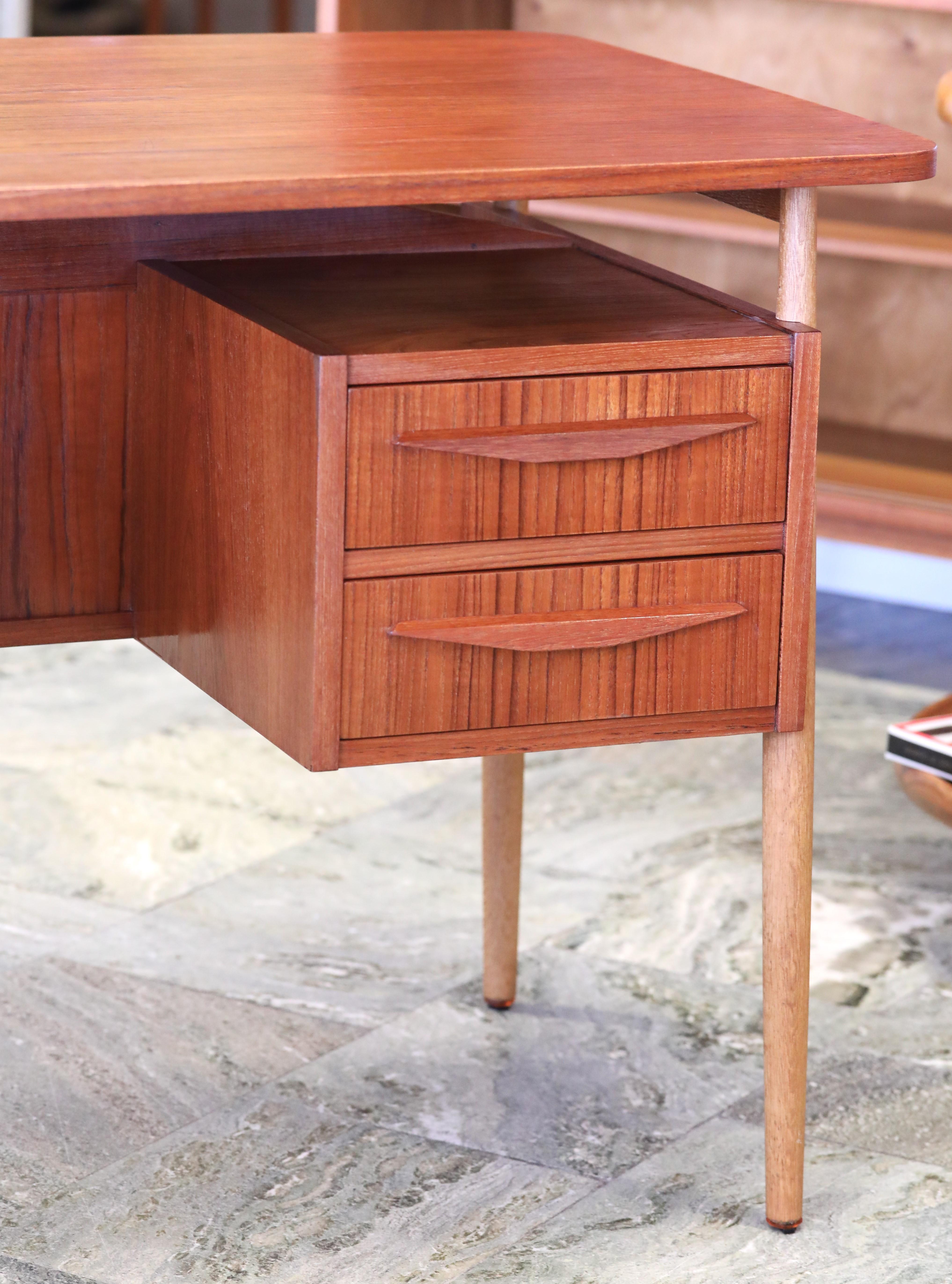 Gunnar Nielsen Tibergaard writing desk in teak 1960s 5