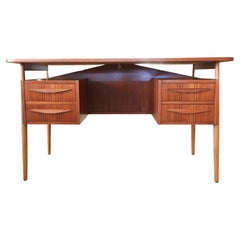 Vintage Gunnar Nielsen Tibergaard writing desk in teak 1960s