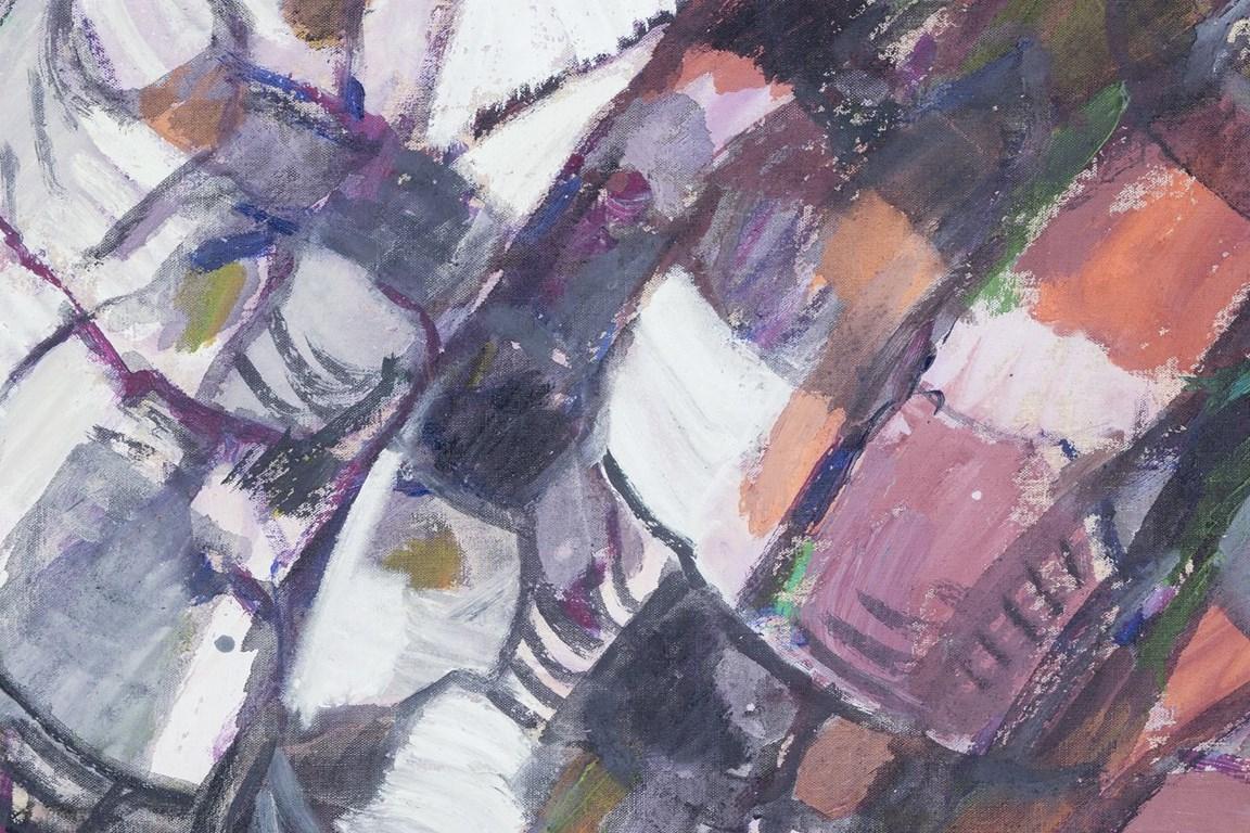 Gunnar Nordström, eingetragener schwedischer Künstler. Öl auf Leinwand. Abstrakte Zusammensetzung (Moderne) im Angebot