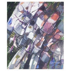Gunnar Nordström, listed Swedish artist. Oil on canvas. Abstract composition