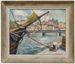 Gunnar Nordström (1921-2014) - Framed Mid 20th Century Oil, Rigs of a Ship