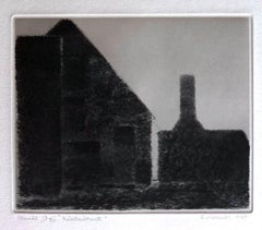 Kvällsilhuett (Evening Silhouette) Drypoint by Gunnar Norrman