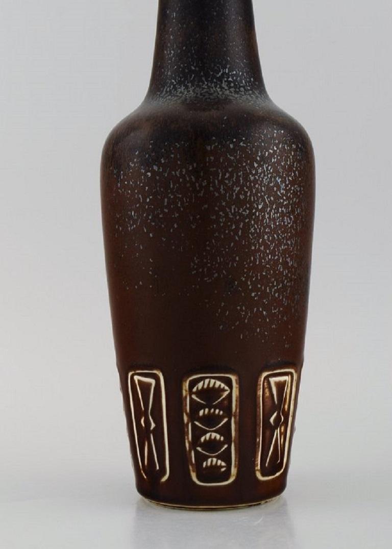 Swedish Gunnar Nylund for Rörstrand, Bottle-Shaped Vase in Glazed Ceramics