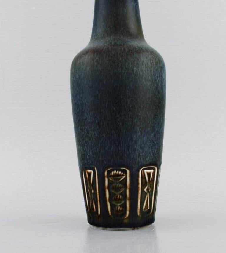 Swedish Gunnar Nylund '1904-1997' for Rörstrand, Bottle-Shaped Vase in Glazed Ceramics