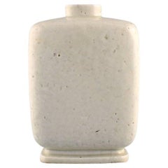 Gunnar Nylund for Rörstrand, Chamotte Vase in White Glazed Ceramics