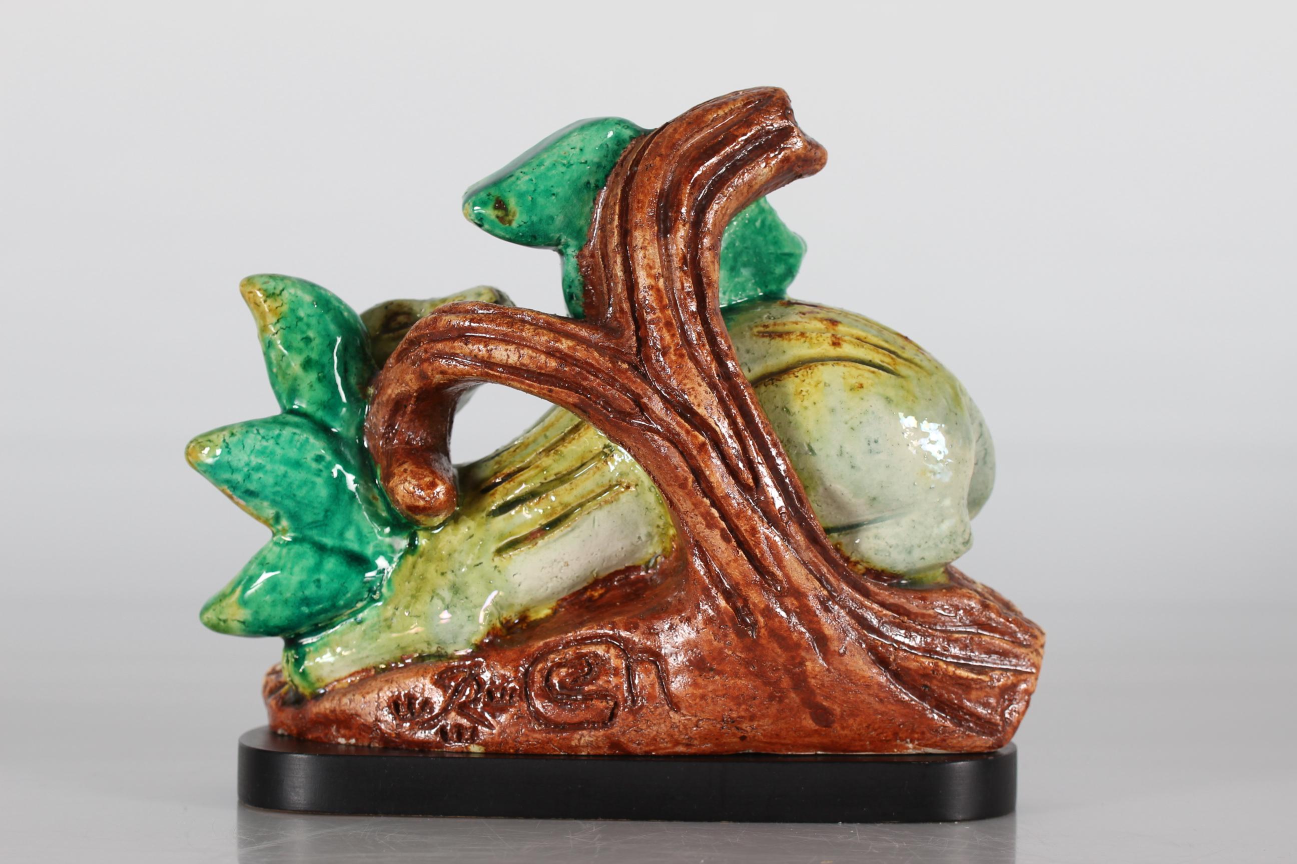 Gunnar Nylund Escultura animal de comadreja en la naturaleza para Rörstrand Suecia, años 60 Moderno de mediados de siglo en venta