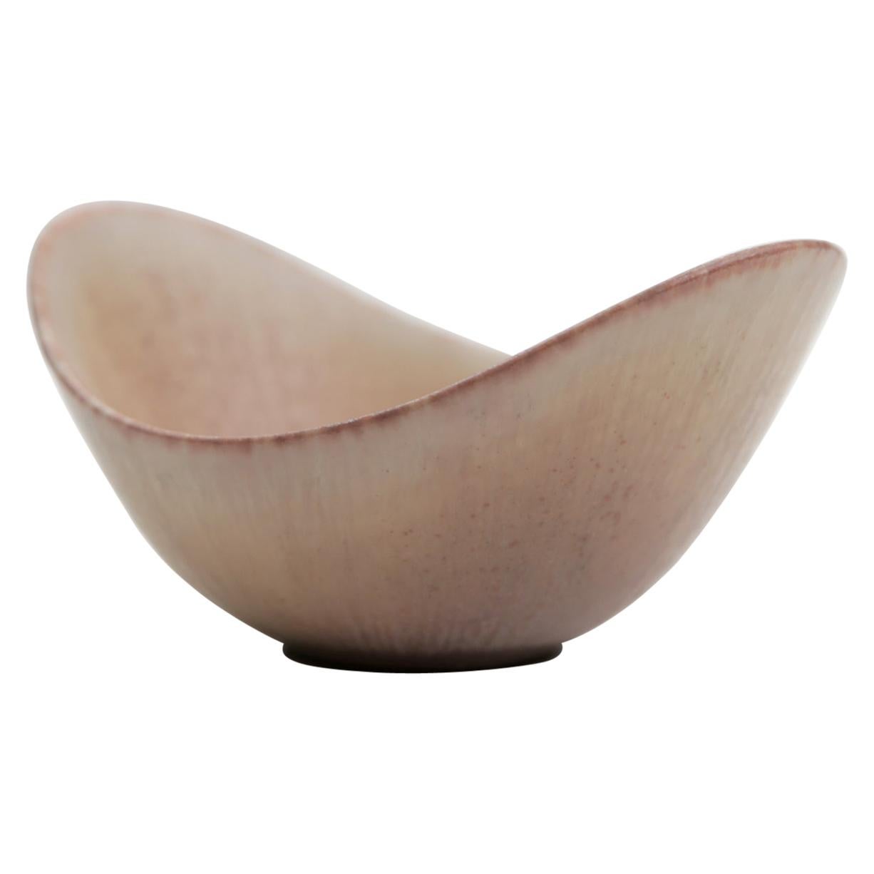 Gunnar Nylund ARO stoneware bowl with hares fur glaze Rorstrand Sweden 1960s
