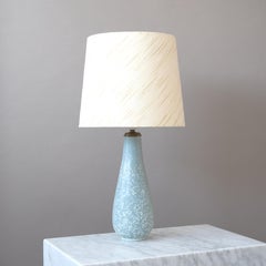 Gunnar Nylund, Blue Speckled Stoneware Table Lamp for Rörstrand, Sweden, 1940s