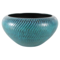 Gunnar Nylund Bowl by Nymølle, Turquoise-Blue Glaze 1960s - Mid-century Denmark