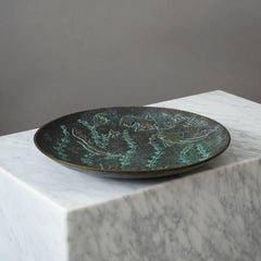 Gunnar Nylund Bronze Bowl, Art Deco, Sweden, 1940s