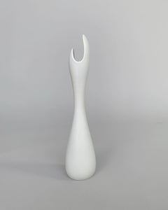 Gunnar Nylund Caolina Vase White Glazed Stoneware Carrara Rörstrand Sweden