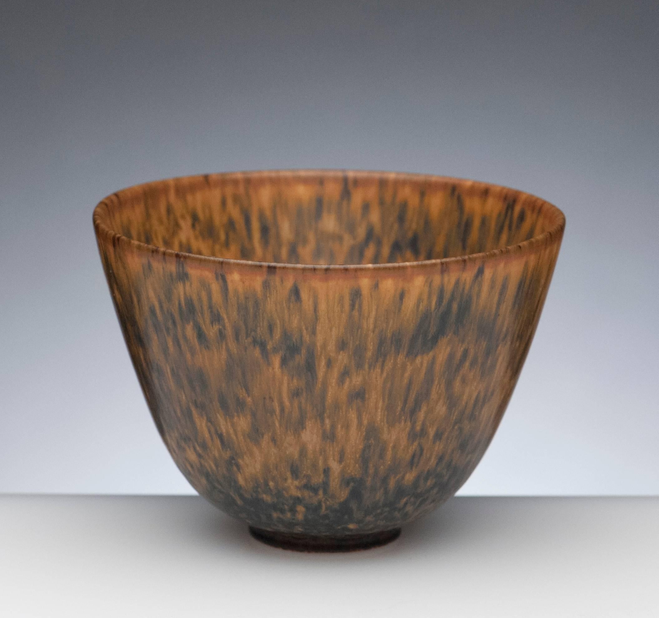 Modern Gunnar Nylund Ceramic Haresfur Bowl Rorstrand