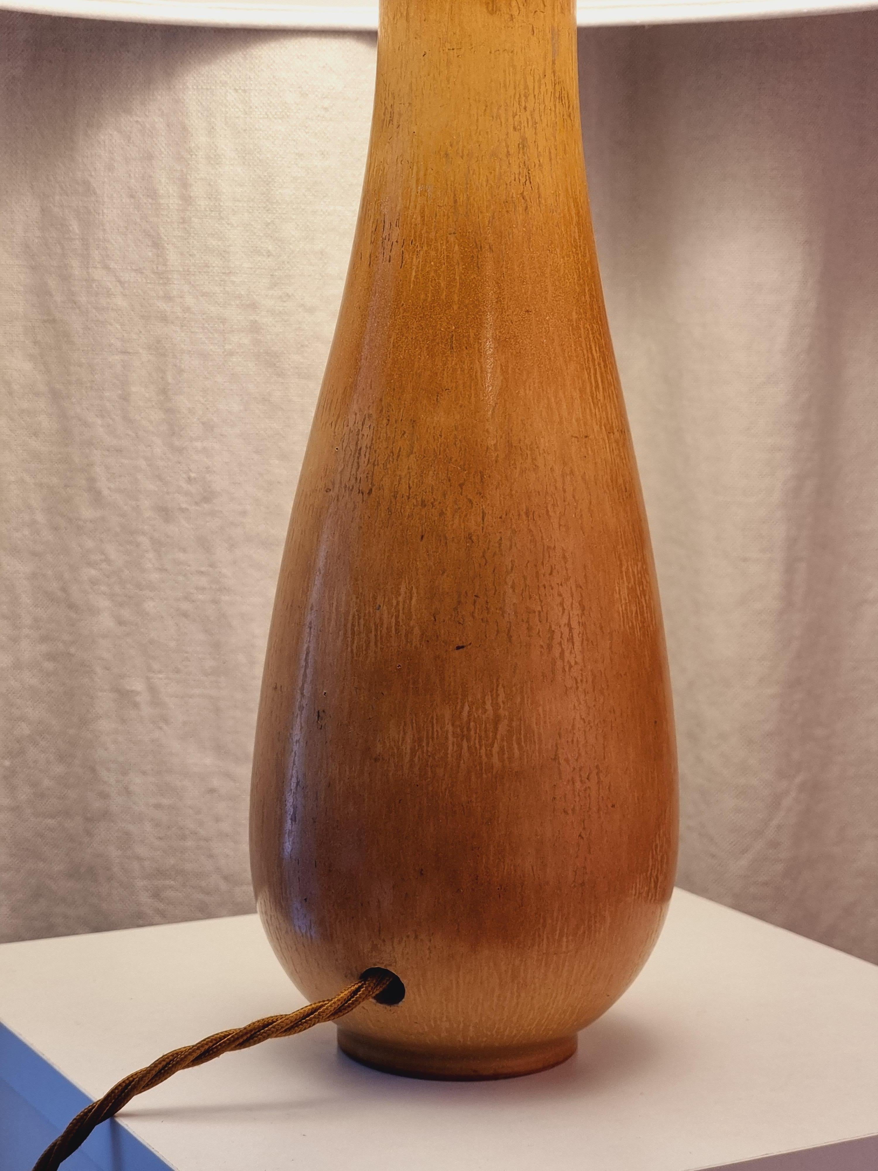 20th Century Gunnar Nylund, ceramic / stoneware table lamp, Rörstrand, Scandinavian Modern For Sale