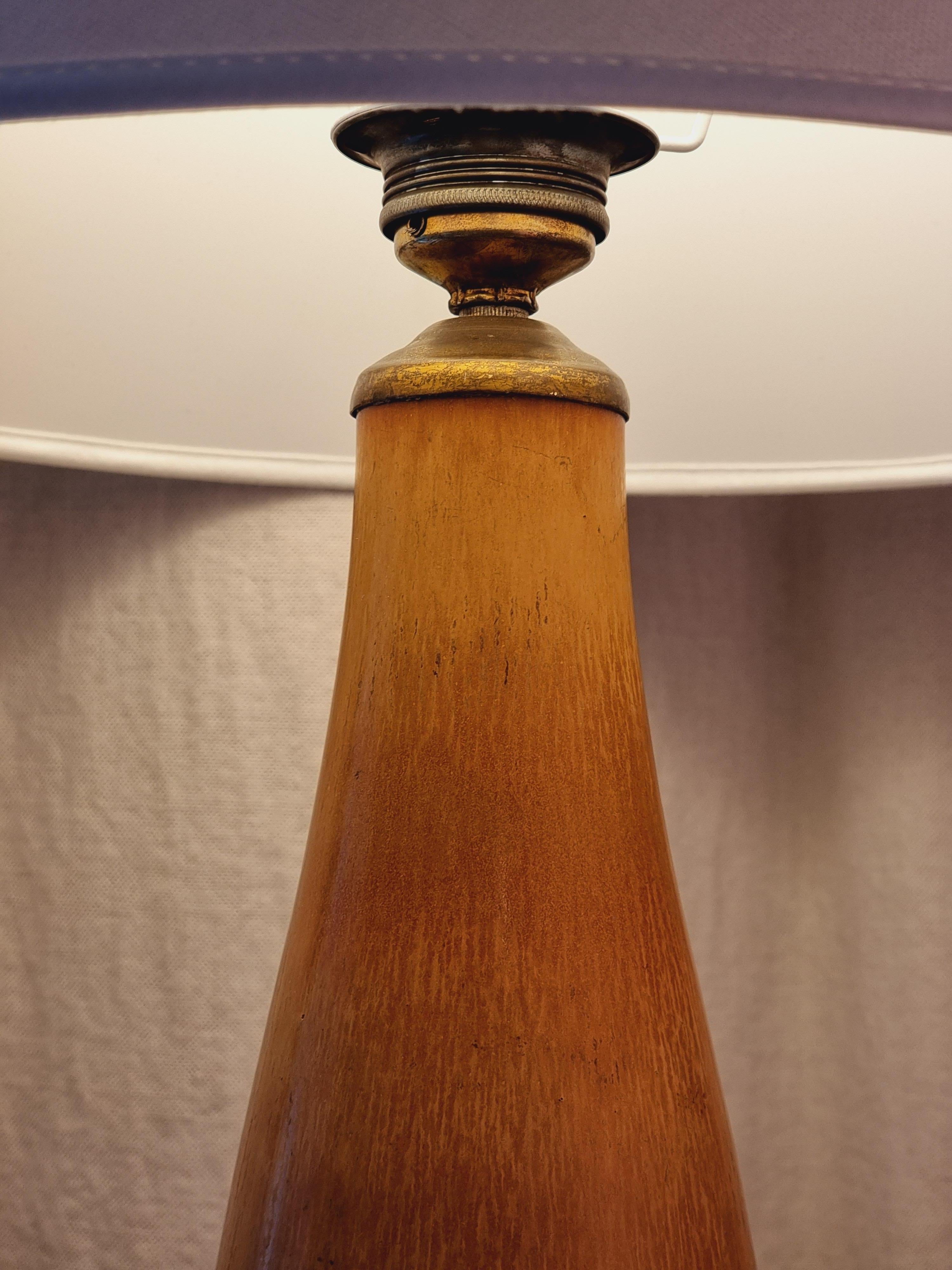 Brass Gunnar Nylund, ceramic / stoneware table lamp, Rörstrand, Scandinavian Modern For Sale