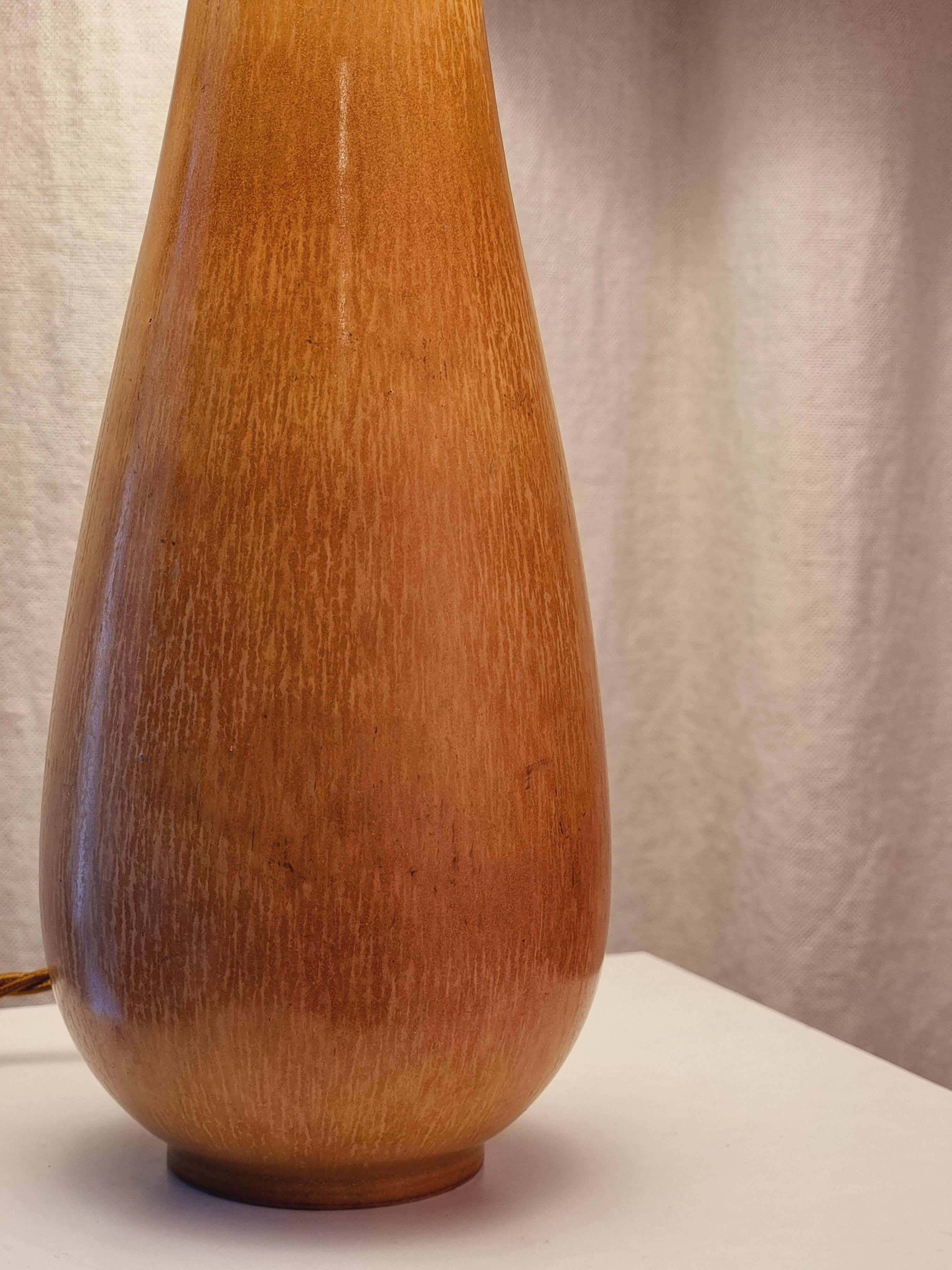 Gunnar Nylund, ceramic / stoneware table lamp, Rörstrand, Scandinavian Modern For Sale 1