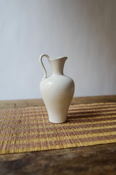 1950s Swedish Midcentury Gunnar Nylund White Ceramic Pitcher – Marked G.N.