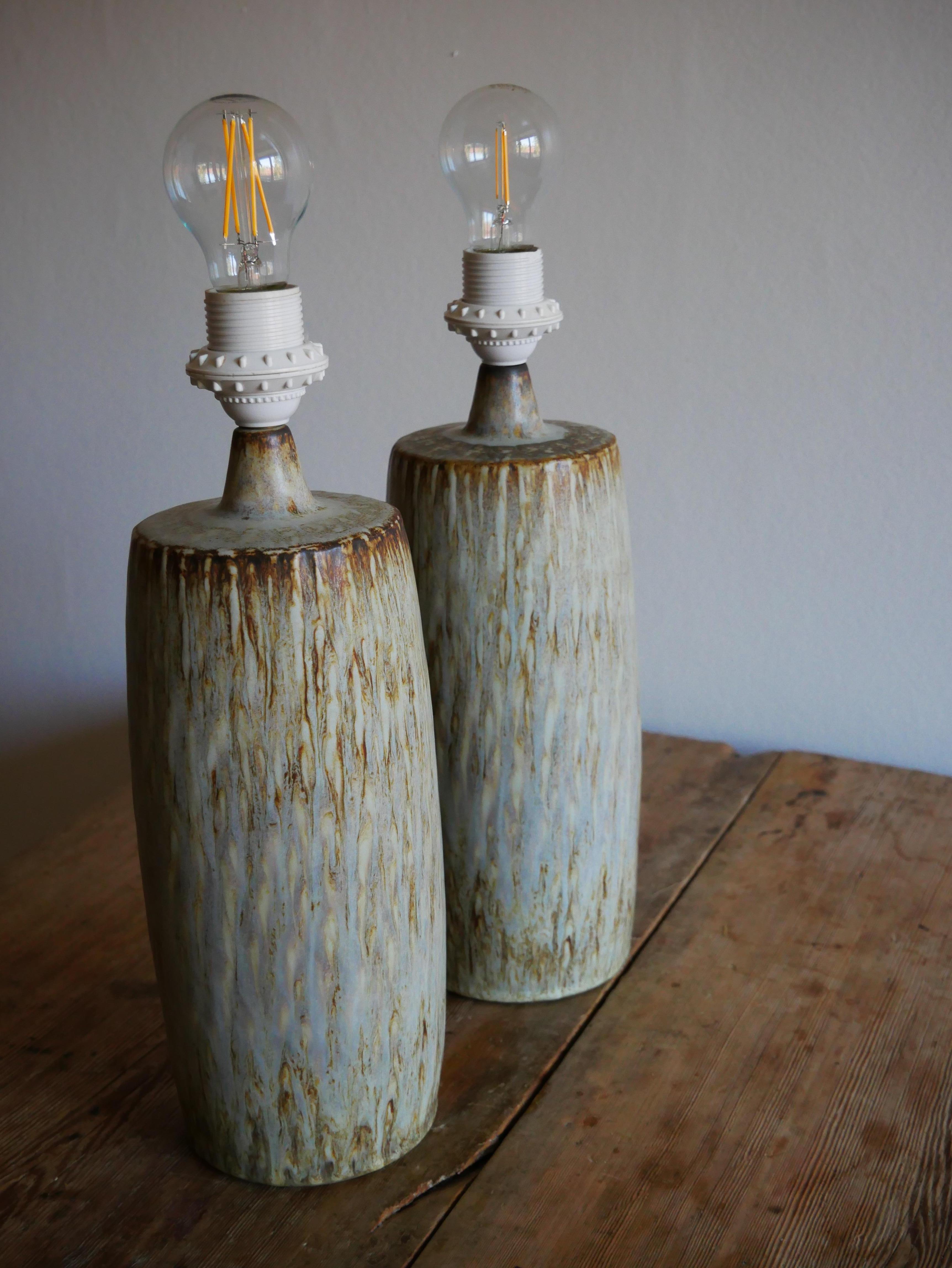 Swedish Gunnar Nylund Ceramics Lamps “Rubus” for Rörstrand, Sweden, 1950s-1960s