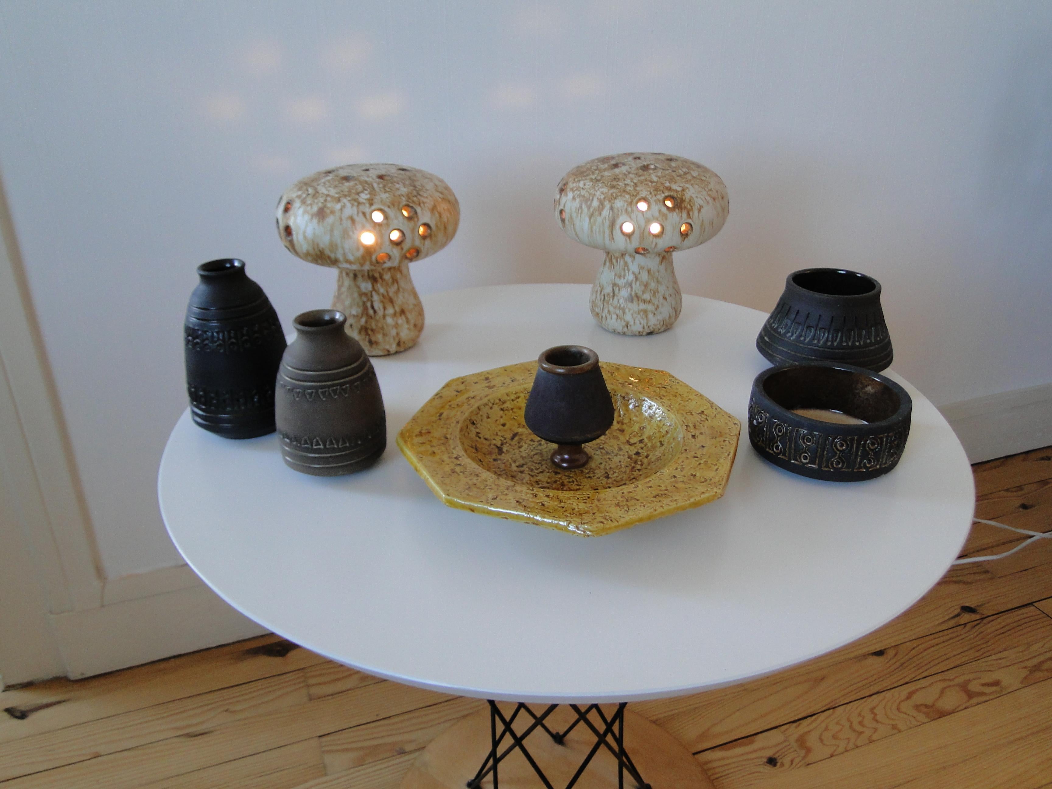 Gunnar Nylund Chamotte Stoneware Ceramic for Rörstrand Sweden For Sale 4