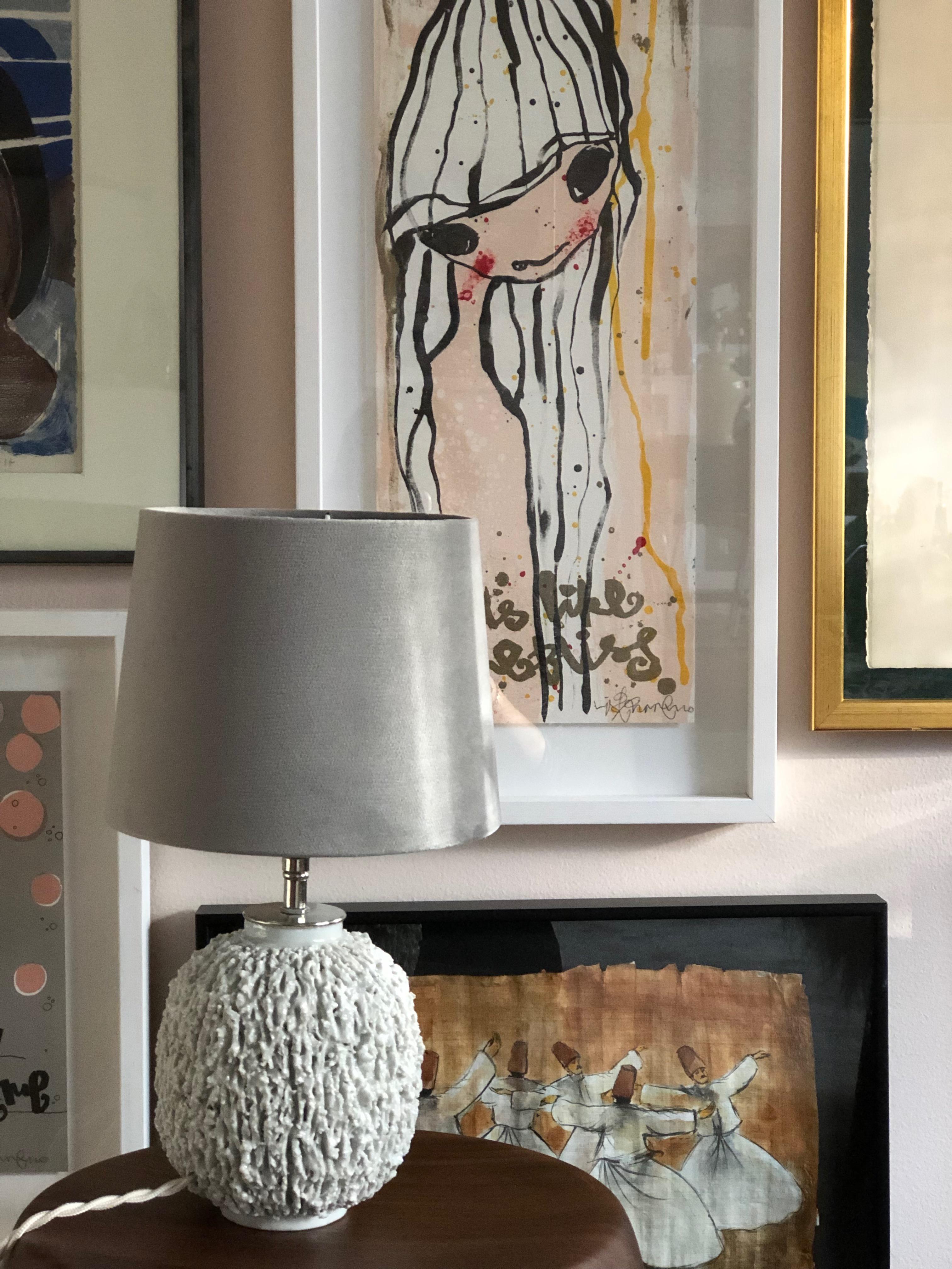 Swedish Gunnar Nylund Chamotte Stoneware Table Lamp for Rörstrand For Sale