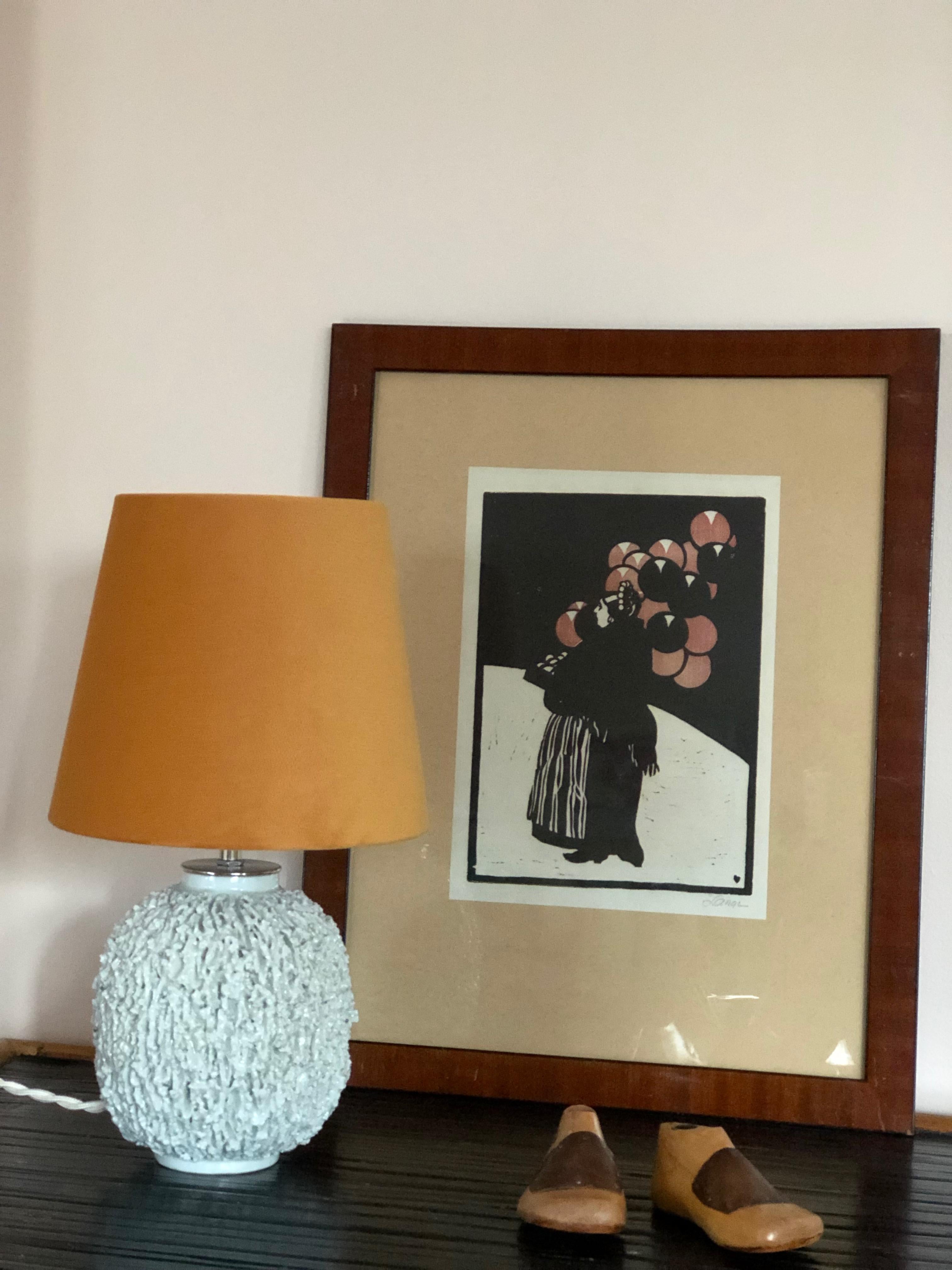 Gunnar Nylund Chamotte Stoneware Table Lamp for Rörstrand In Good Condition For Sale In Stockholm, SE