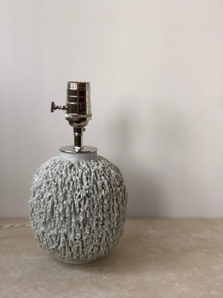 Mid-20th Century Gunnar Nylund Chamotte Stoneware Table Lamp for Rörstrand For Sale