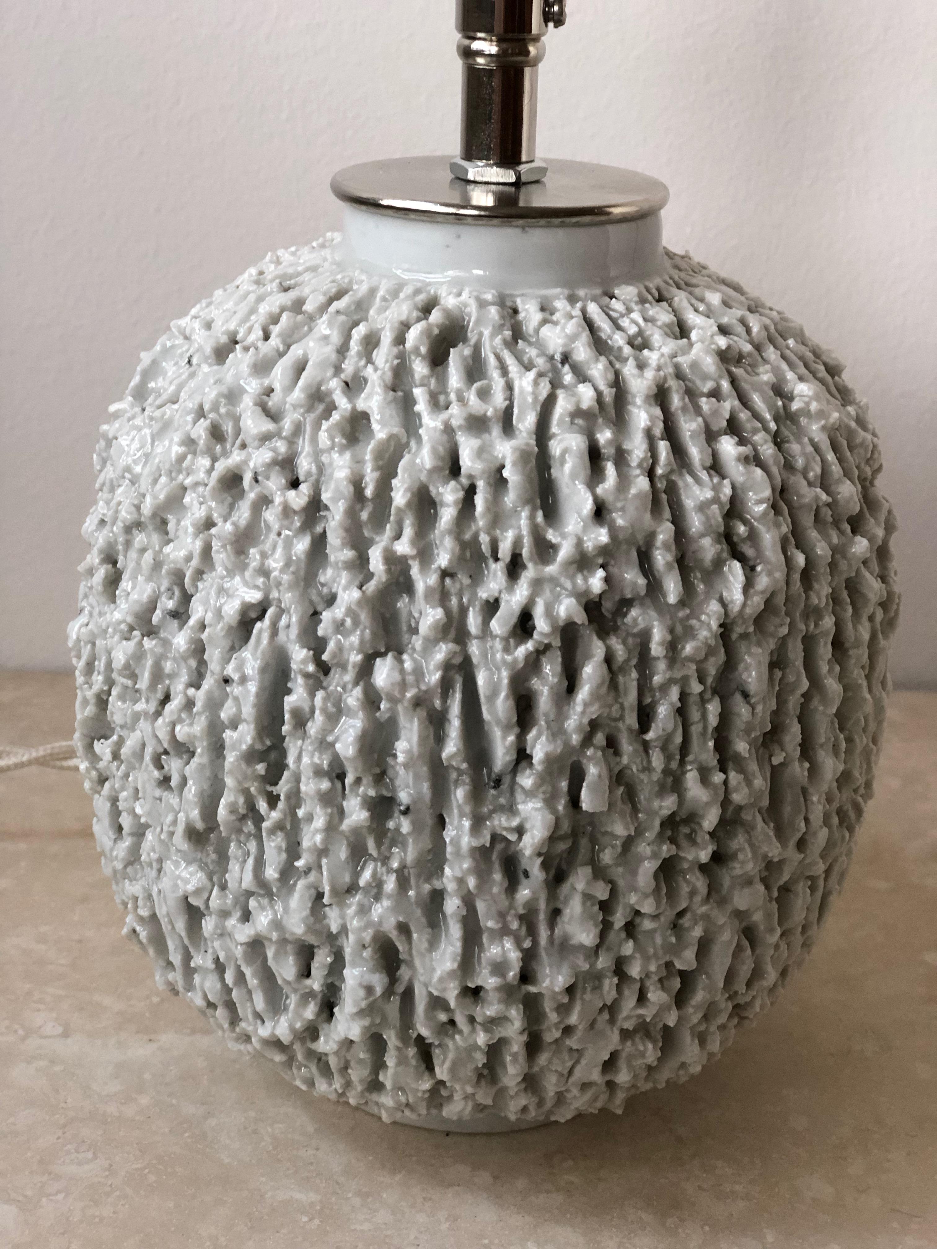 Ceramic Gunnar Nylund Chamotte Stoneware Table Lamp for Rörstrand For Sale
