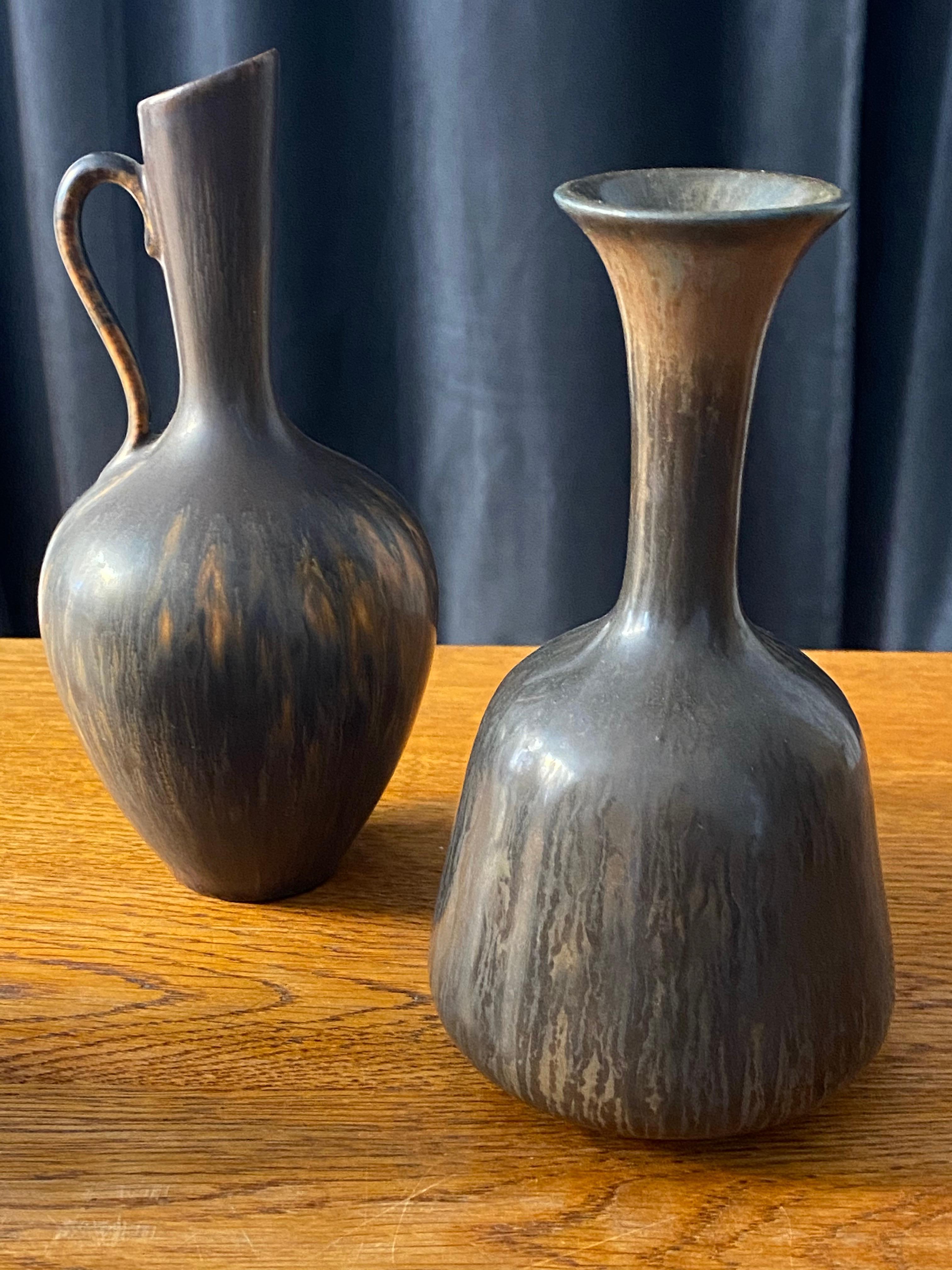 Gunnar Nylund, Collection of Stoneware Vases and Bowls, Rörstand, Sweden, 1940s 5