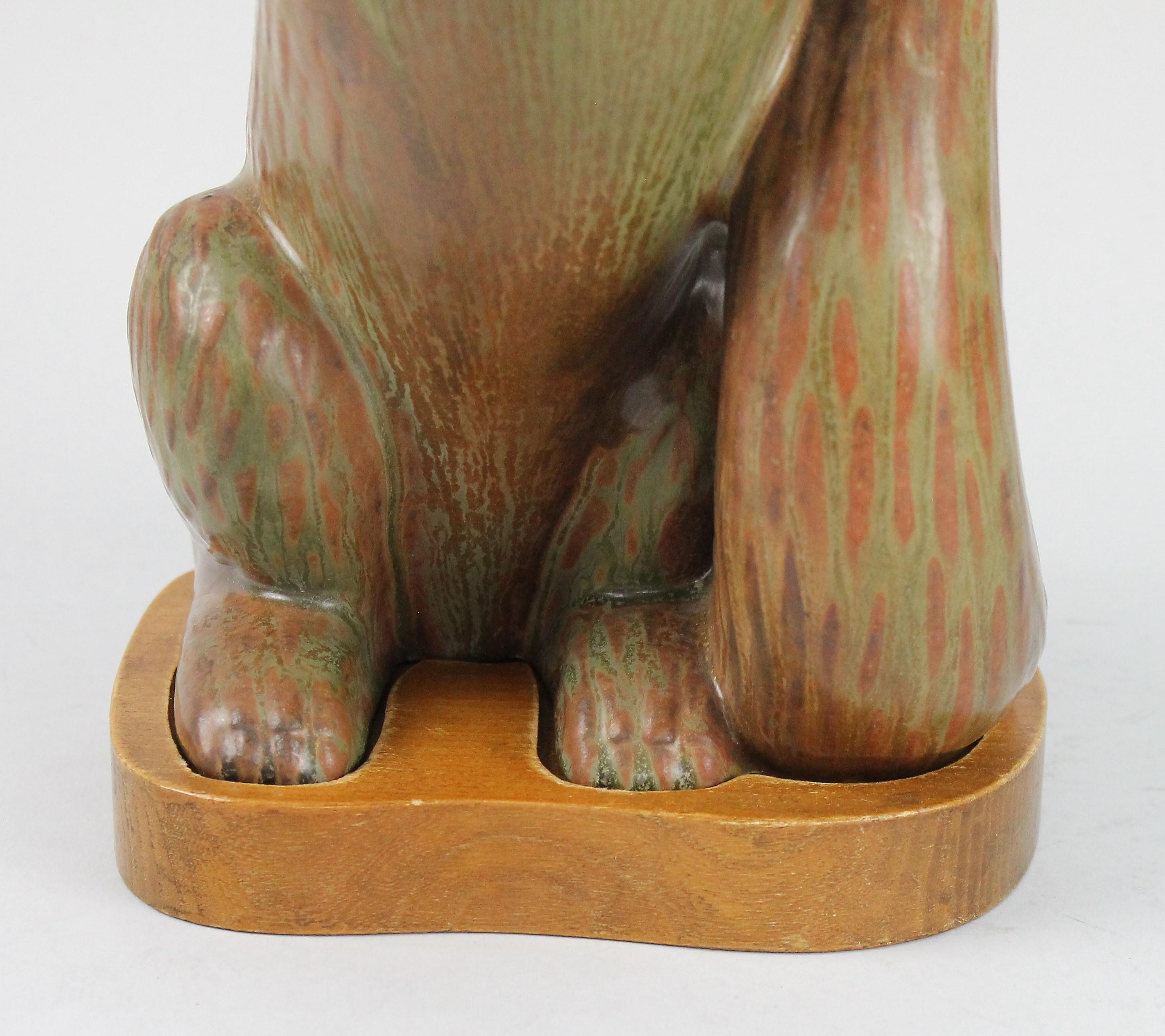 Gunnar Nylund Figurine of a Hermelin 'Ferret', Sweden 1940s, 1st Quality For Sale 6