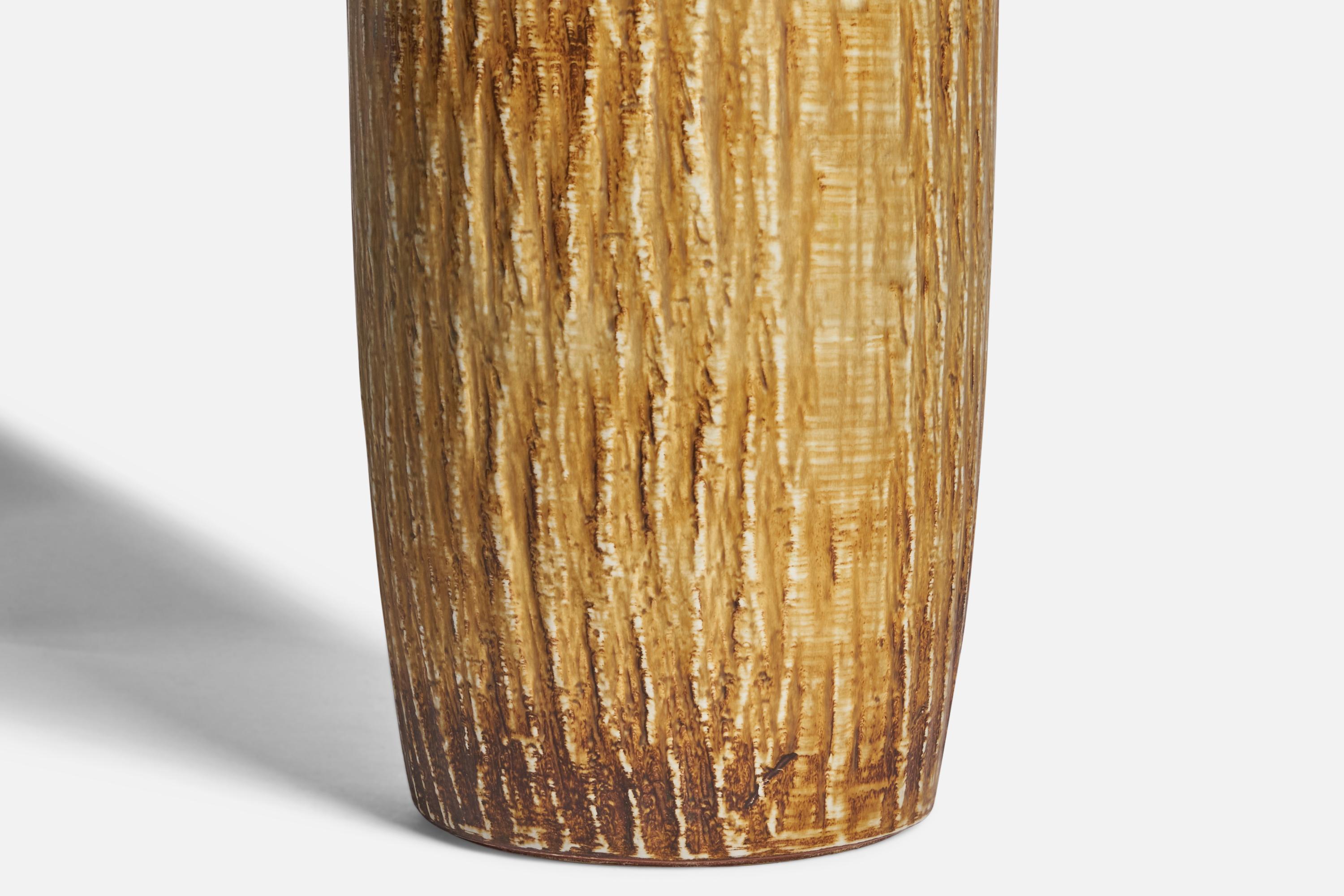 Gunnar Nylund, Floor Vase, Stoneware, Sweden, 1940s In Good Condition For Sale In High Point, NC