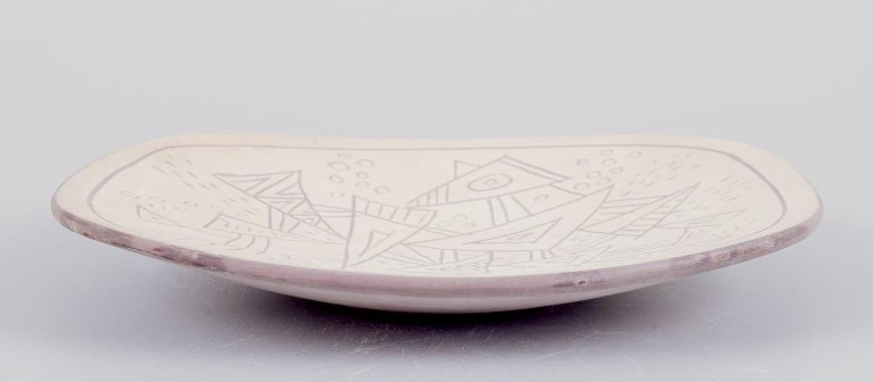 Gunnar Nylund for Nymølle, Denmark. Three unique bowls in terracotta. For Sale 2