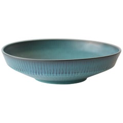 Gunnar Nylund for Nymølle Huge Turquoise Blue Bowl Danish Modern Ceramic, 1960s