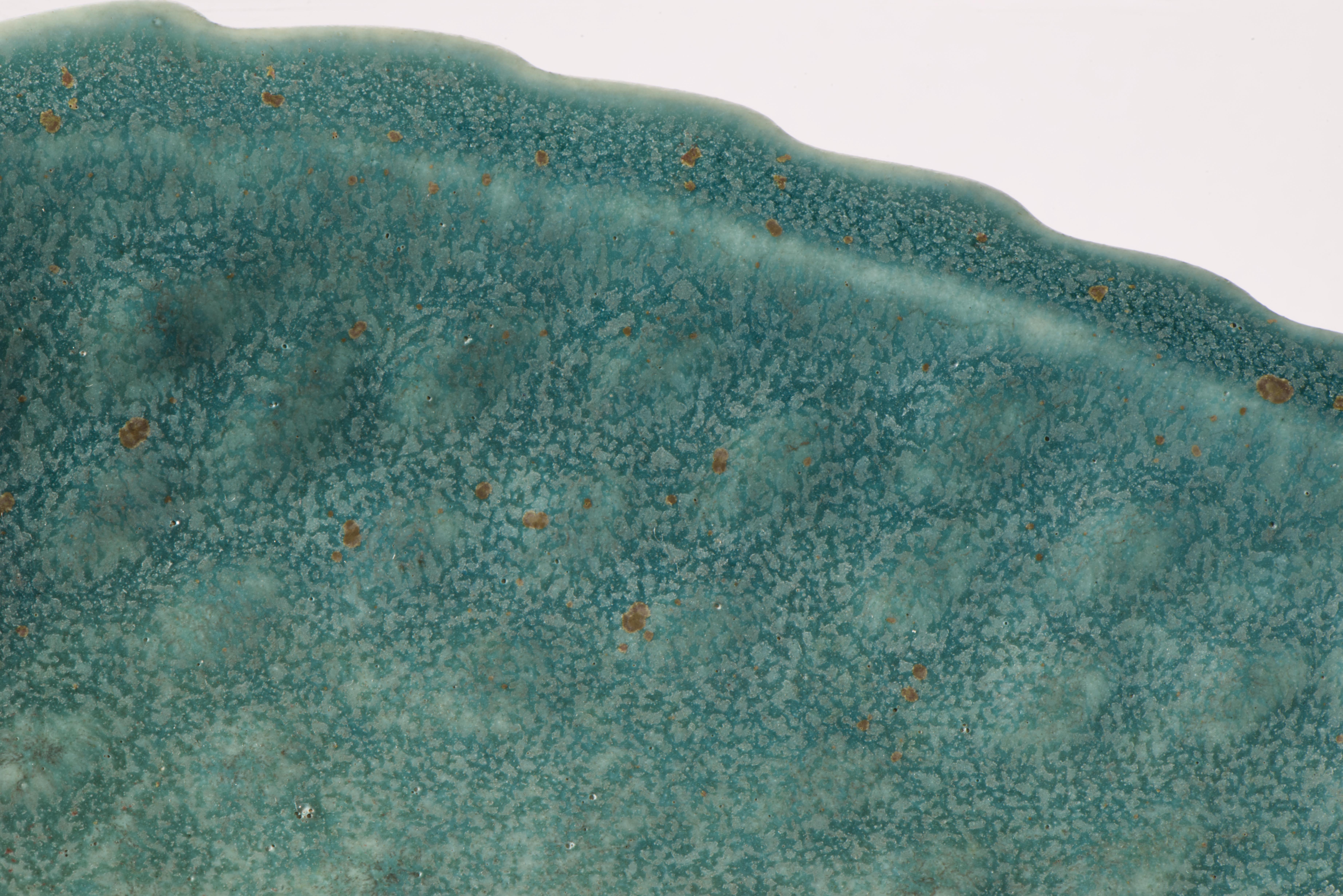 Gunnar Nylund für Rörstand Schweden Keramische Blattschale Tablett 1940-1956 im Angebot 4