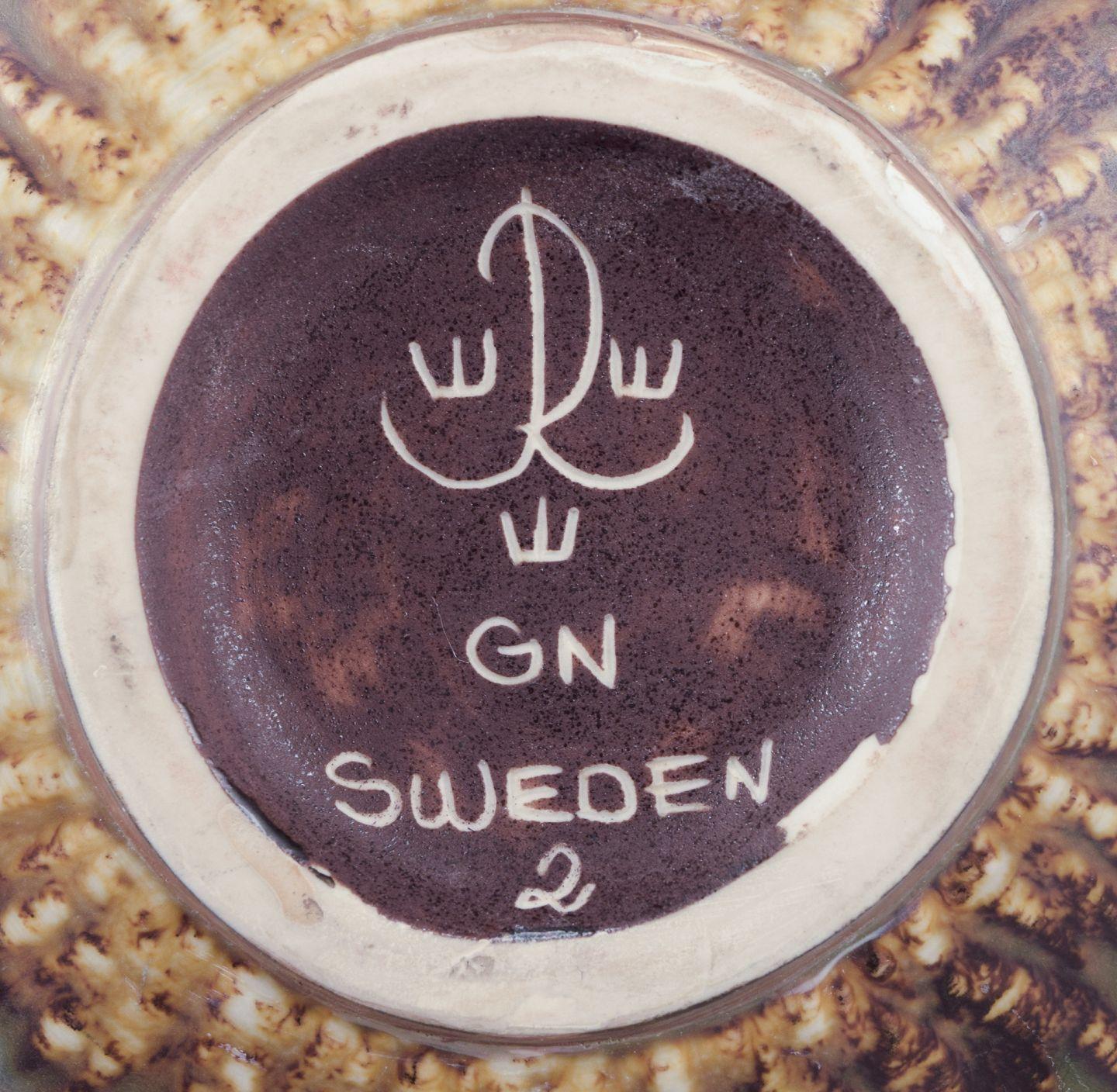 20th Century Gunnar Nylund for Rörstrand. Ceramic bowl. Birch tree glaze. Mid-20th C. For Sale