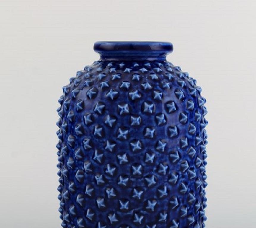 Swedish Gunnar Nylund for Rörstrand, Chamotte Vase in Glazed Ceramics with Spiky Surface