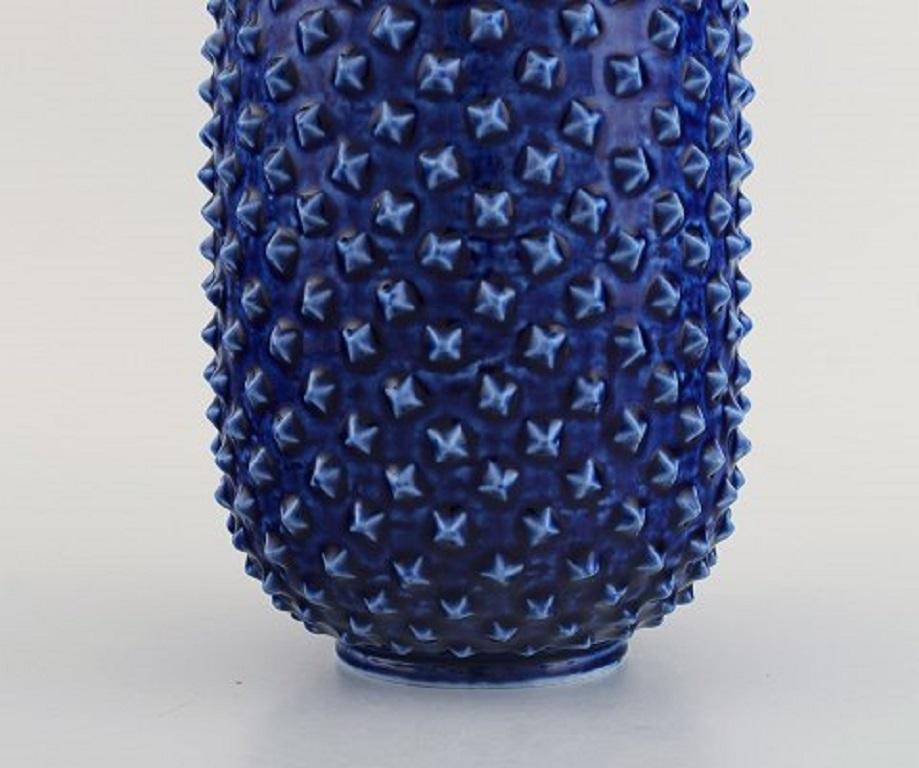 Gunnar Nylund for Rörstrand, Chamotte Vase in Glazed Ceramics with Spiky Surface In Excellent Condition In Copenhagen, DK